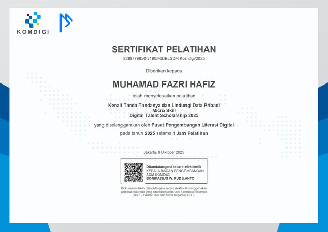 SERTIFIKAT PELATIHAN DIGITALENT